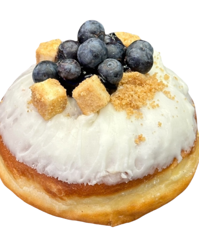 blueberry cheesecake donut