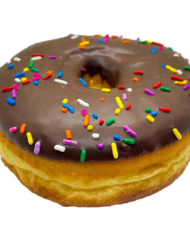 chocolate sprinkles donut