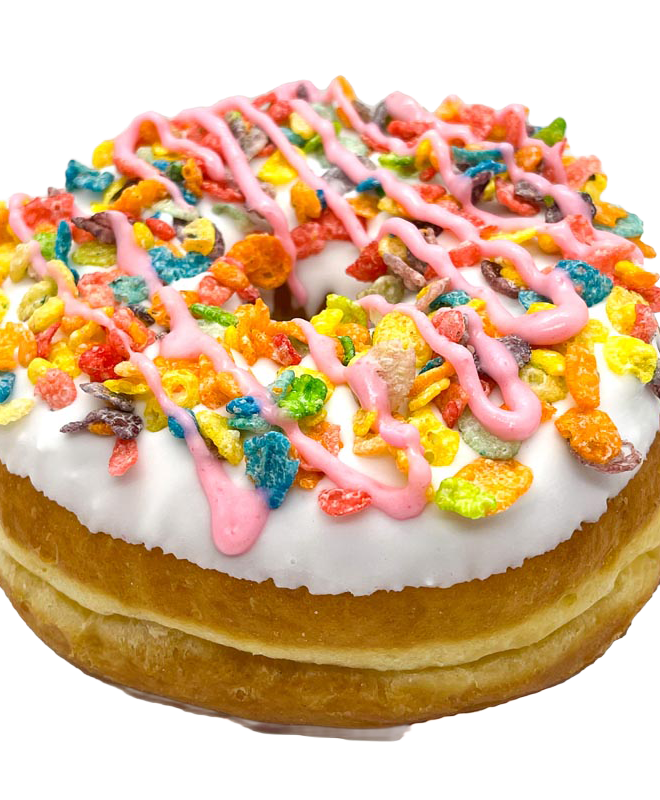fruity pebbles donut