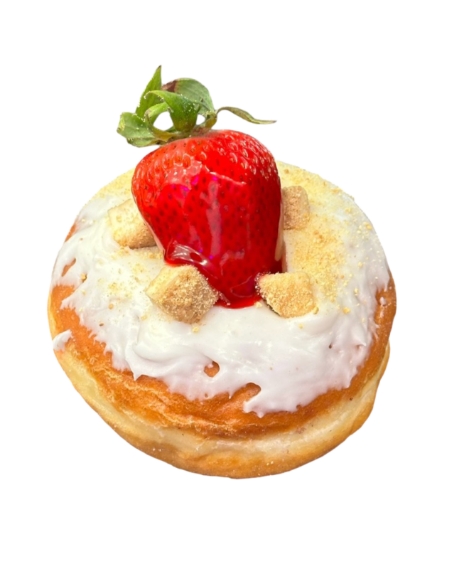 strawberry cheesecake donut